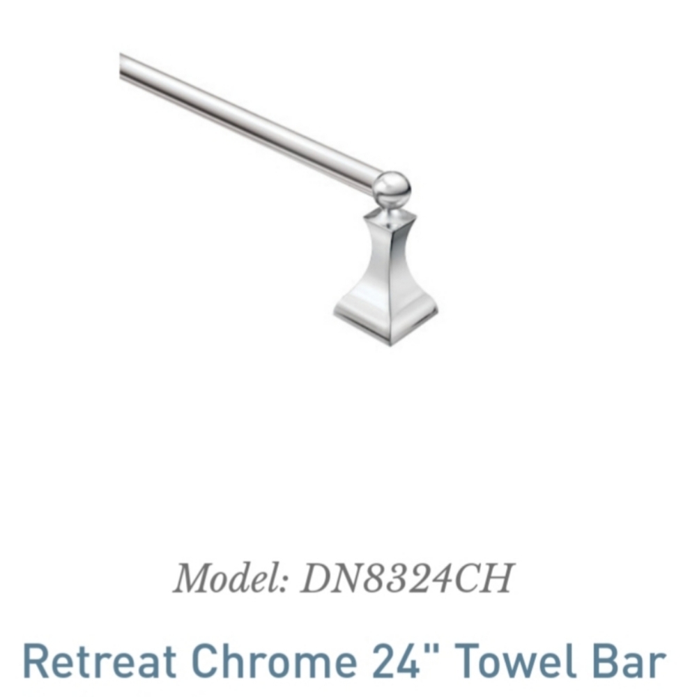 New Moen 24" Chrome Towel Bar from the Retreat Collection